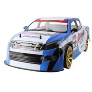 01:10 70 kmh 2.4G RC voiture 4 roues motrices Double batterie haute puissance LED phares de course de camions pas cher