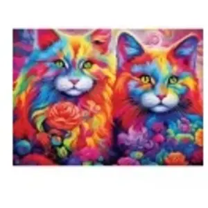 Master Pieces Colorize - Moustaches Arc-En-Ciel Pieces-72403 pas cher