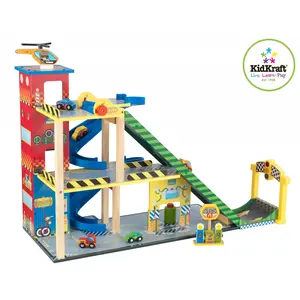 KidKraft- Jeu de Construction Ensemble Rampe Voiture de Course, 63267, Multicolore pas cher