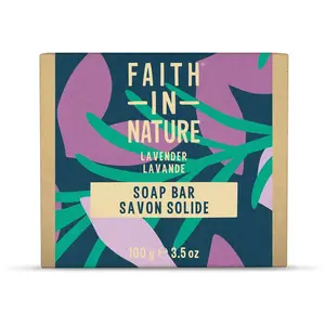Faith in Nature Savon naturel à la lavande, végétalienne et non testée sur les animaux, sans SLS ni parabènes, 100 g pas cher