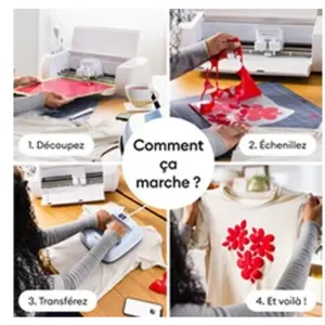 Cricut, Machine de découpe : accessoires, Puff Iron-On RED 30x48cm pas cher