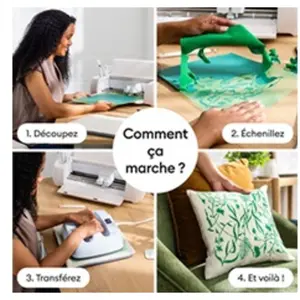 Cricut, Machine de découpe : accessoires, Flocked Iron-On BLUE 30x48cm pas cher