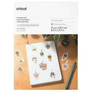 Cricut Printbaar Vinyl - A4 - Zilver (10 vellen)