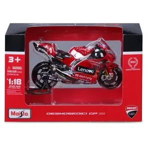 Véhicule Maisto 1/18 Moto GP Racing Ducati Lenovo 2022 #63 Bagnaia pas cher