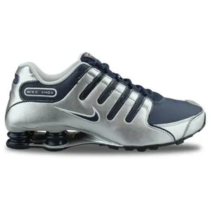 59 Basket Nike Shox Nz Midnight Navy Metallic Silver 378341-402 pas cher