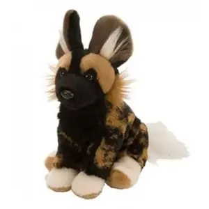 Wild Republic pluche - hyena dieren knuffel - zwart/bruin - 20 cm - dieren thema pas cher