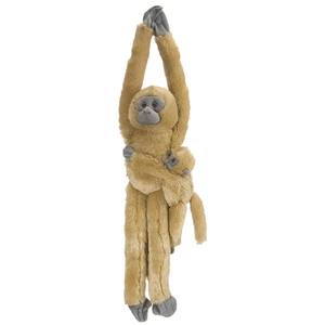 Comparateur de prix : Peluche Singe à Scratch - Maman Langur avec Bébé 51 cms - Wild Republic 15262