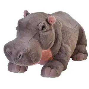 Wild Republic Knuffel Nijlpaard - pluche - knuffeldier - 76 cm - grote knuffel