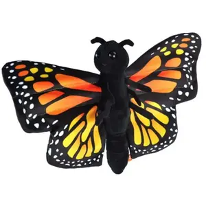 Wild Republic peluche monarque papillon junior 20 cm en peluche noire pas cher