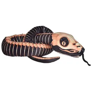 Wild Republic peluche Serpent squelette 137 cm en peluche noire pas cher