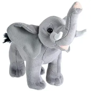 Wild Republic Pluche knuffel olifant van ongeveer 20 cm met echt geluid - Speelgoed knuffelbeesten pas cher