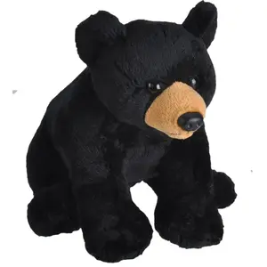 Wild Republic Pluche knuffel Zwarte beer van ongeveer 20 cm met echt geluid - Speelgoed knuffelbeesten pas cher