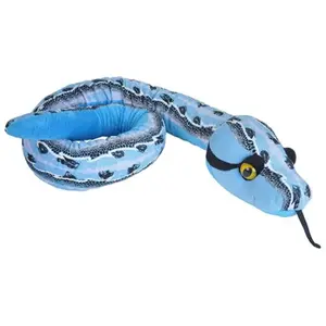 Wild Republic Peluche serpent Snakesss, peluche en peluche, slipstream bleu, 137 cm pas cher