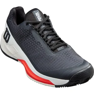 Chaussures de tennis de tennis Wilson Rush Pro 4.0 Clay - black/white/poppy - 41 pas cher