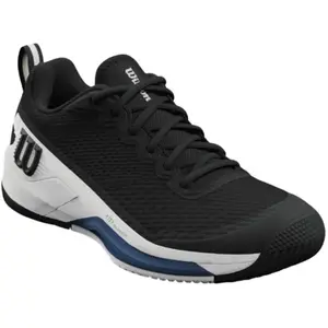 Wilson Chaussures de tennis Rush Pro 4.5 pour homme, Noir Blanc Ensign Bleu, 40 EU pas cher