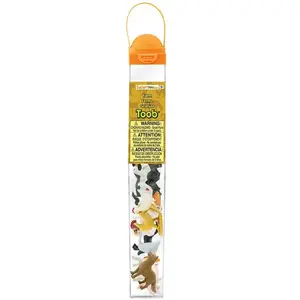 Figurines Animaux de la ferme - SAFARI - Tube de 12 - Pour enfant de 3 ans et plus pas cher