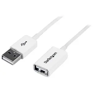 StarTech.com Câble Rallonge USB - STARTECH - 1 m - Blanc - Double blindage - Moulé pas cher
