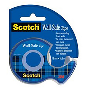 Plakband scotch 19mmx16.5m wall safe + handdisp pas cher