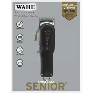 Wahl Cordless Senior 5-Star Tondeuse Zwart pas cher
