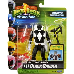 Playmates Power Rangers Actionfigur Auto-Morphin Black Ranger 12 cm pas cher