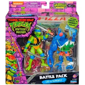 Playmates Figurine Leonardo Vs Super Fly Tortues Ninja 11 Cm pas cher