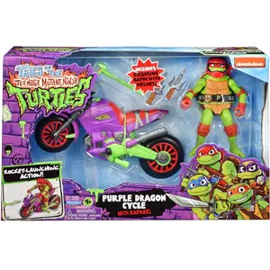 Comparateur de prix : Teenage Mutant Ninja Turtles - Voertuig met Figuur - Purple Dragon Cyc...