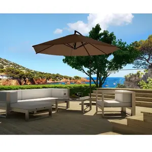 Concept-Usine Porticcio Chocolat : Parasol Déporté Ø 300cm pas cher