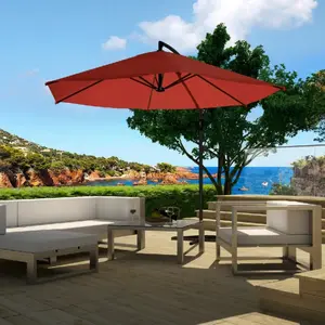 Comparateur de prix : Concept-Usine Porticcio Terracotta : Parasol Déporté Ø 300cm
