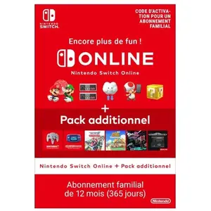 Abonnement Familial de 12 mois au service Nintendo Switch Online + Pac... pas cher