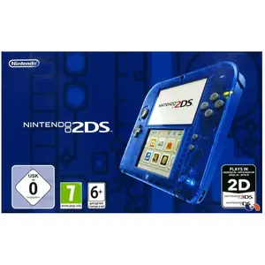 Console Nintendo 2ds Bleu Transparent pas cher