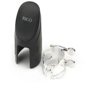 Daddario Rico Ligature H et couvre-bec, clarinette si bémol, plaqué argent