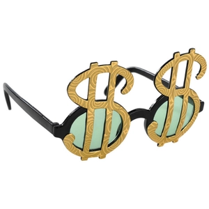 amscan 10042868 Panneau Dollar teinté Fun Shades Accessoire de fête - 1 pièce, noir/doré, taille standardVendu parbol