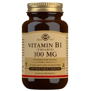 Solgar Vitamine B1 Thiamine 100mg 100 gélules végétales pas cher