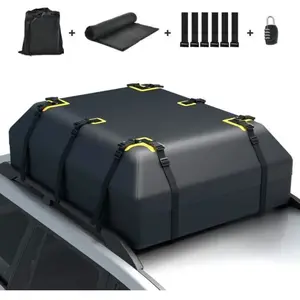 COSTWAY 600L Coffre de Toit de Voiture Étanche - 14 Sangles 6 Crochets...Vendu parcdiscount
