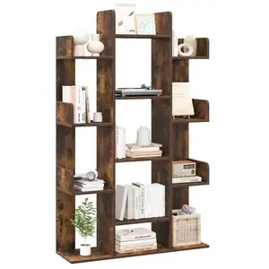 GOPLUS Bibliothèque Forme d’Arbre 86x24,5x141CM avec 13 Etagères Ouvertes-Etagère Cubique Décorative Charge 10+20KG Industriel pas cher