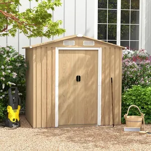 Abri de Jardin 2,34m² en Acier Galvanisé - GOPLUS - 2 Portes Verrouill... pas cher