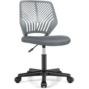 COSTWAY Chaise de Bureau Ergonomique en Maille, Hauteur du Siège Réglable 41-53 cm, pour Enfant, Adolescent, Adulte, Gris pas cher