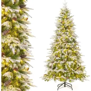 Sapin de Noël Artificiel Lumineux - RELAX4LIFE - 190CM - 765 Pointes F... pas cher