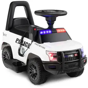 COSTWAY Porteur pour Enfants avec Mégaphone & Autocollant de Police, M... pas cher