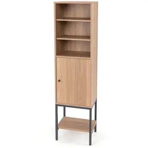 COSTWAY Meuble Colonne de Salle de Bain avec Porte, Étagère Réglable e...Vendu parcdiscount