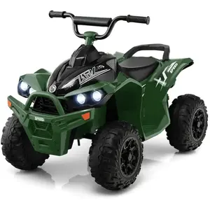 COSTWAY Quad Electrique pour Enfants 12V7Ah, LED, Musique, Klaxon, Rou... pas cher