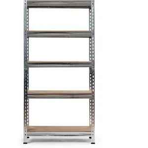 COSTWAY Étagère de Rangement en Métal à 5 Niveaux, Support Industriel avec Etagères Réglables, pour Garage Bureau Entrepôt, H 150CMVendu parcdiscount