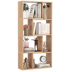 GOPLUS Bibliothèque Géométrique 60x20x120CM-Étagère Ouverte avec 8 Cub... pas cher