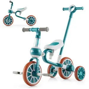 Tricycle Évolutif pour Enfant COSTWAY- 5-en-1-avec Putter-Pédale et Ro... pas cher
