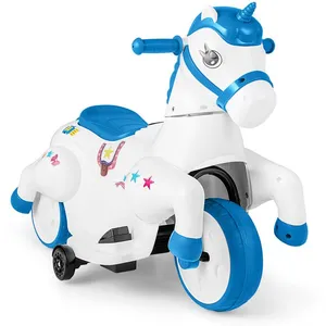 GOPLUS Voiture Électrique 12V pour Enfants avec Fonction Bascule, Moti... pas cher