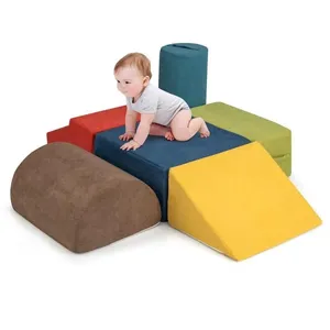6pcs Blocs De Construction Pour Enfant Costway-Tissu Chenille Amical P...Vendu parcdiscount