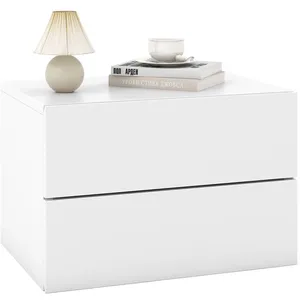 Costway Table De Chevet Suspendue, Avec 2 Tiroirs, Table De Nuit Flott... pas cher