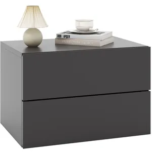 Costway Table De Chevet Suspendue, Avec 2 Tiroirs, Table De Nuit Flott... pas cher