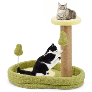 Arbre à Chat 42cm COSTWAY, Lit pour Chat sur le Thème de l'avocat, Per... pas cher