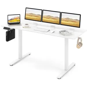 COSTWAY Bureau Assis Debout Electrique 160 x 60 cm, 3 Hauteurs Réglabl... pas cher